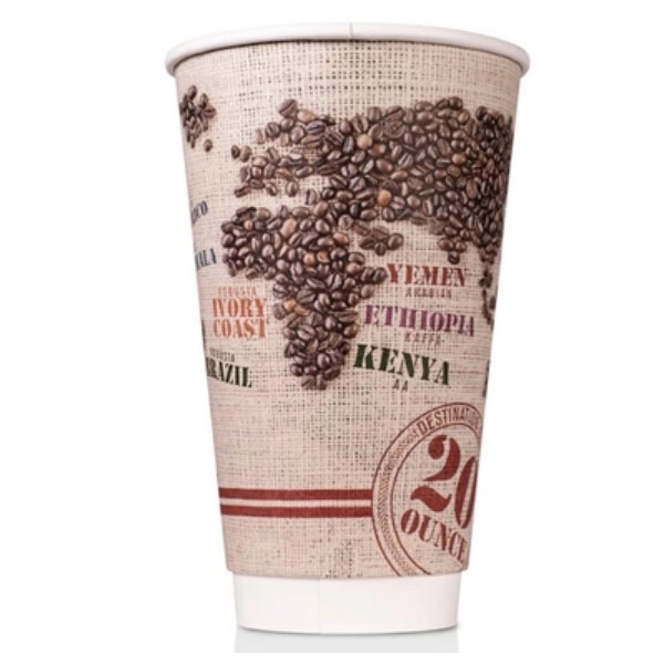 20 oz Disposable Paper Insulated Cup