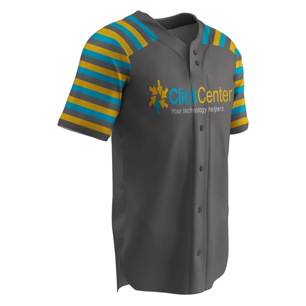 Youth Fitted Juice Full Button Baseball Jersey - Image 1
