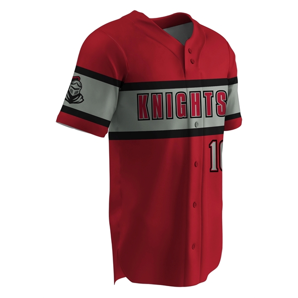 Youth Fitted Juice Full Button Baseball Jersey - Image 2