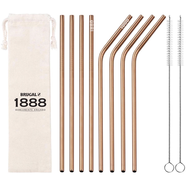 Metal Straw (304 food-grade stainless steel) (Pack of 4) - Image 1
