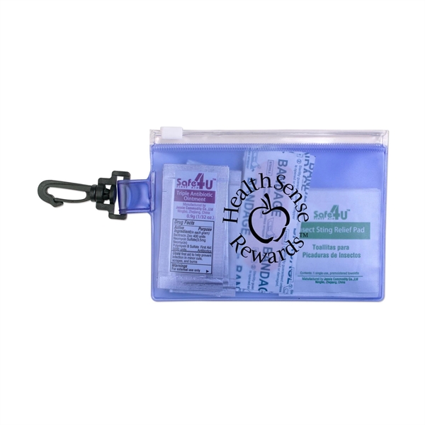 First Aid in Zip Close Pouch with Carabiner - Image 2
