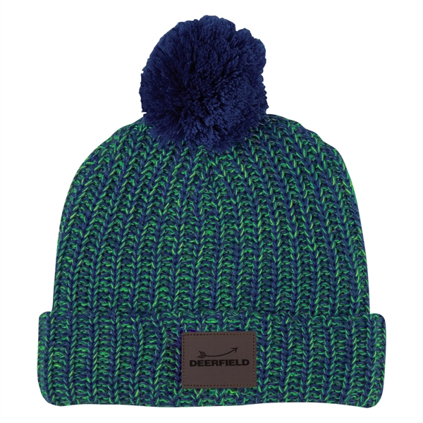 Grace Collection Pom Beanie With Cuff - Image 31