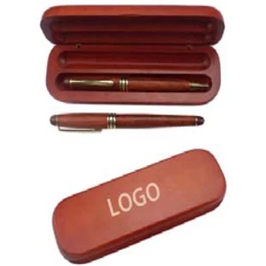Wooden Pen Set with Wooden Case