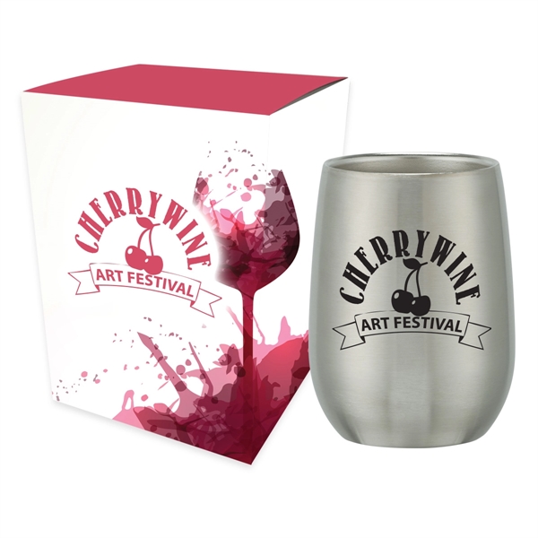Stainless Steel Stemless Wine Glass With Custom Box - Image 2