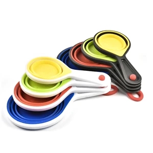 4PCS Collapsible Silicone Measuring Cups and Spoons set