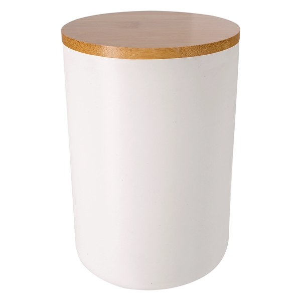 24 Oz. Ceramic Container With Bamboo Lid - Image 2