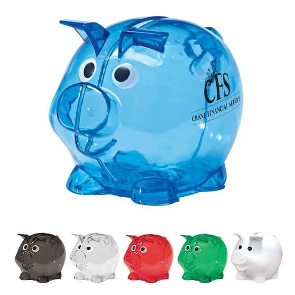 Mini Plastic Piggy Bank - Image 1