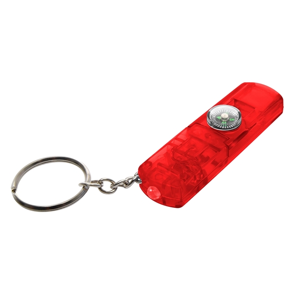Whistle, Light And Compass Key Chain - Image 8