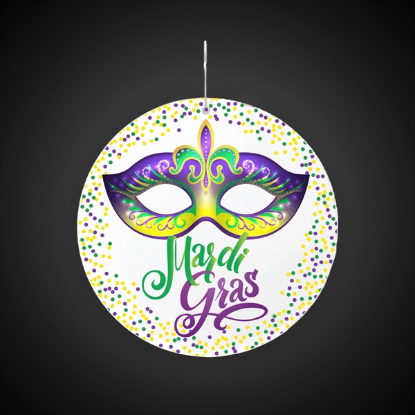 Mardi Gras Mask Plastic Medallions - 2 1/2" - Image 3