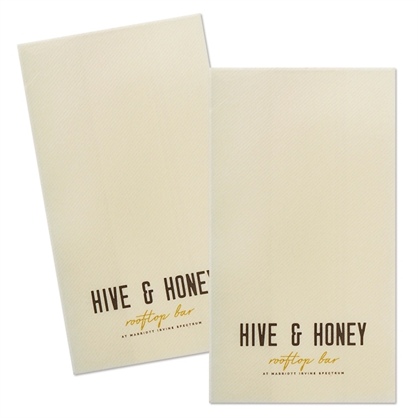 Ecru/Vanilla Linen-Feel Hand Towel - Image 1