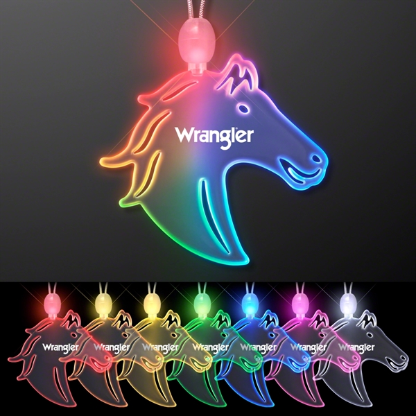 Acrylic Horse Head Shape Necklace with LED - Image 1