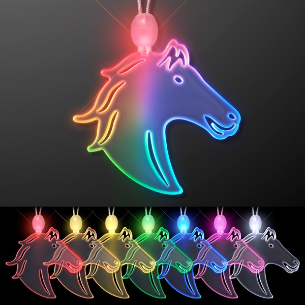 Acrylic Horse Head Shape Necklace with LED - Image 9