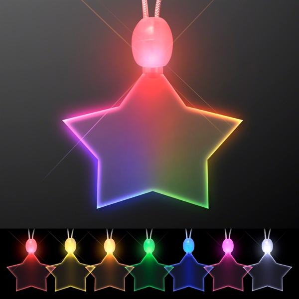 Light-up acrylic star LED necklace - Image 9