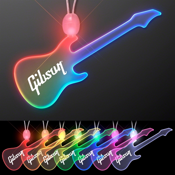 LED Acrylic Guitar Necklace - Image 1