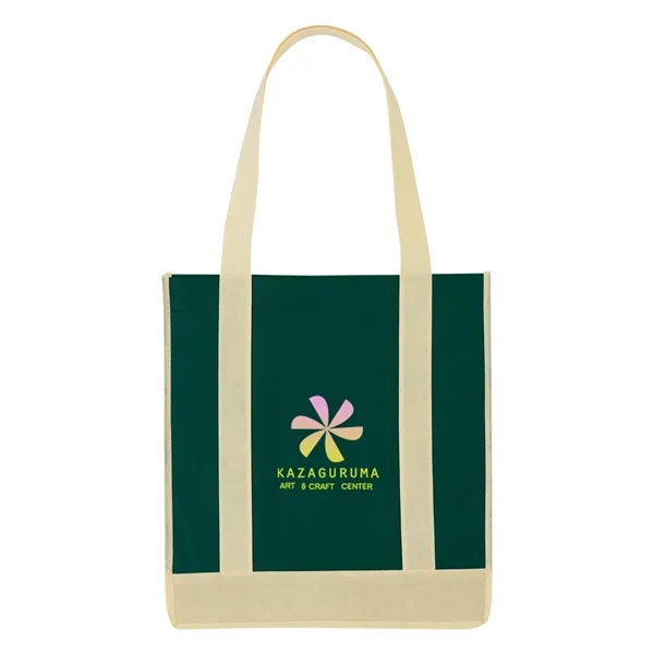 Non-Woven Two-Tone Shopper Tote Bag - Image 3