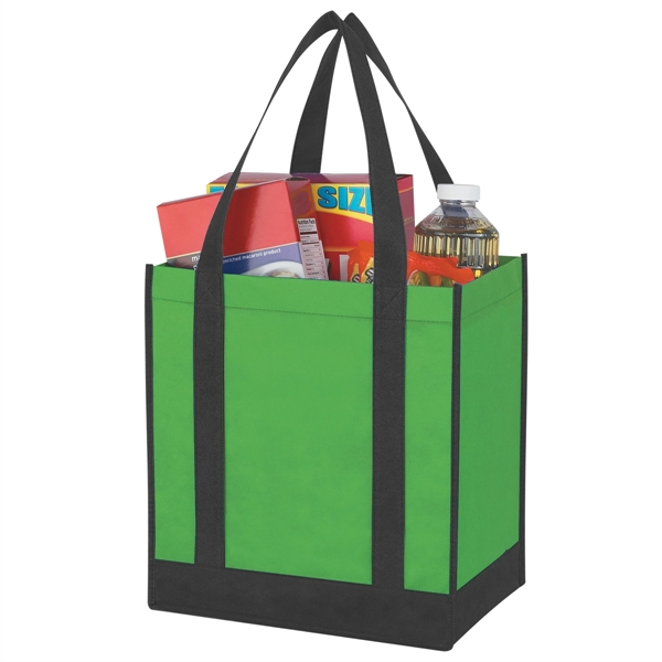 Non-Woven Two-Tone Shopper Tote Bag - Image 5