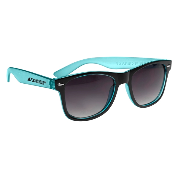 Two-Tone Translucent Malibu Sunglasses - Image 7