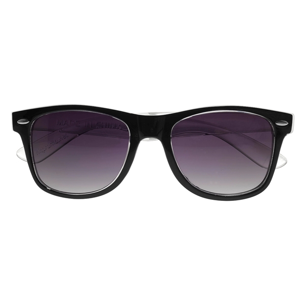 Two-Tone Translucent Malibu Sunglasses - Image 8