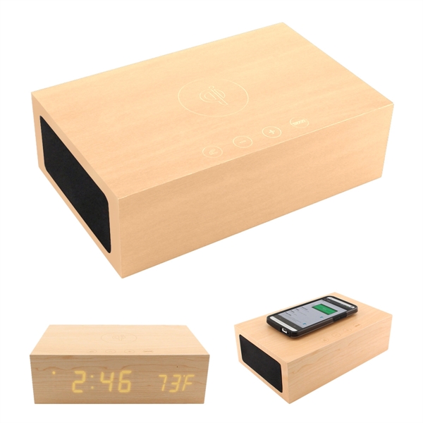 BlueSequoia Alarm Clock With Qi Charging Station And Wire... - Image 2