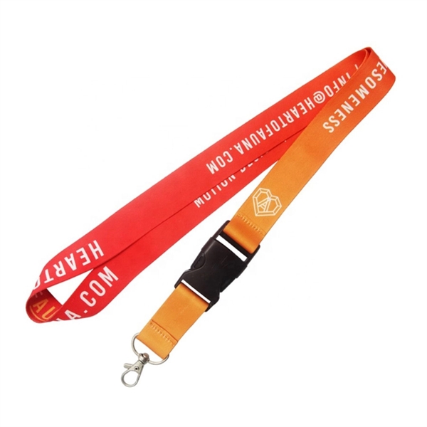 USA Made Dye-Sublimation 3/4" Lanyard w/ Buckle Release - Image 1