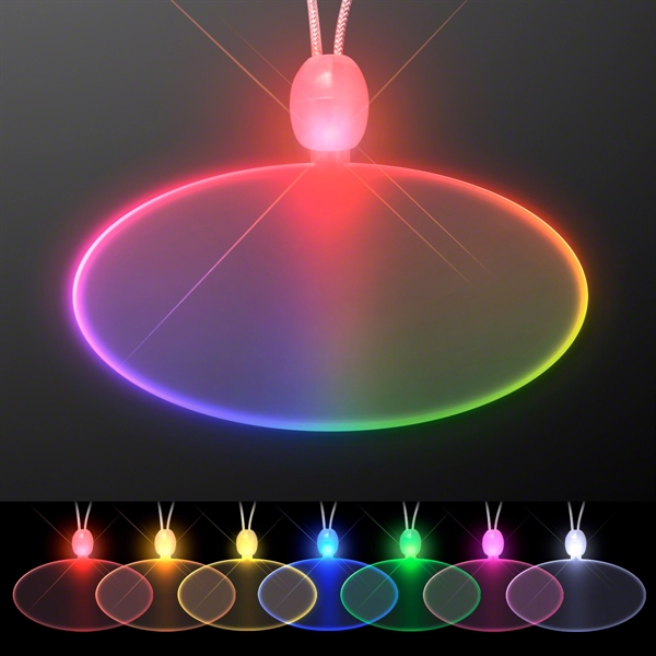 Light Up Promotional Acrylic Oval Necklace with LED - Image 10