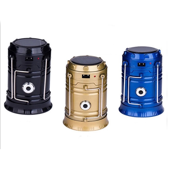 Retro Pop Up Camping Portable Rechargeable LED Lantern - Image 1