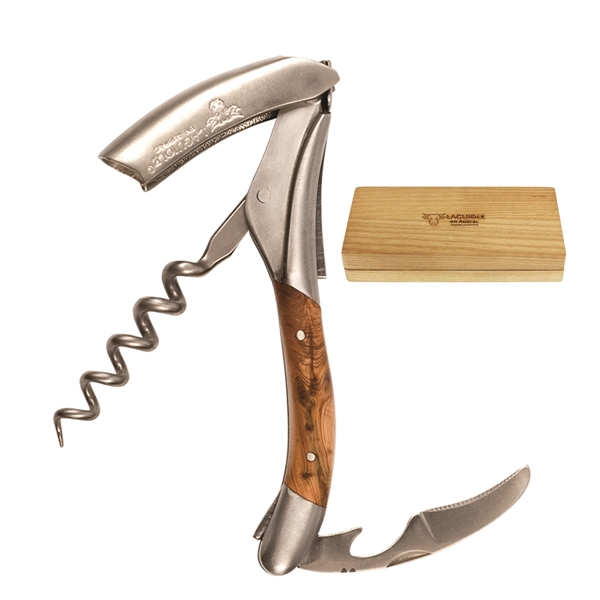 Laguiole en Aubrac Corkscrew - Juniper Wood Handle - Image 2