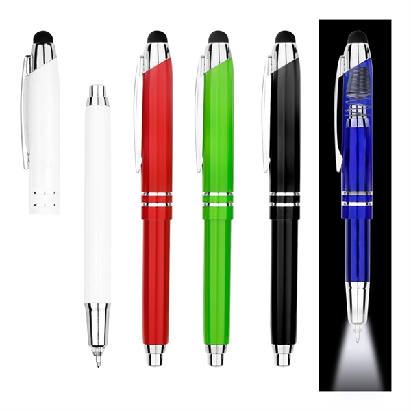 3 in 1 Metallic LED Light Pen - Image 2