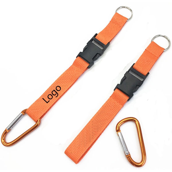 short lanyard keychain with quick-release buckle