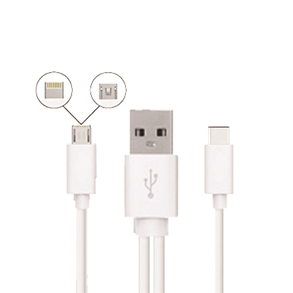 Charging Cord Iphone/Micro-USB/USB-C Cable - Image 3