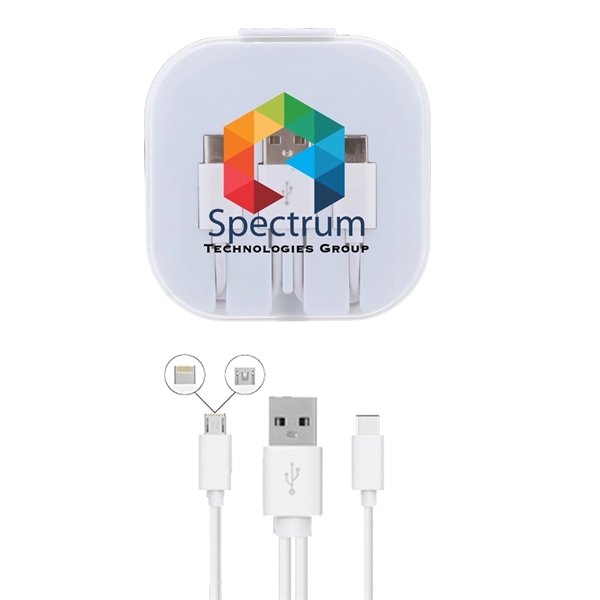 Charging Cord Iphone/Micro-USB/USB-C Cable - Image 1