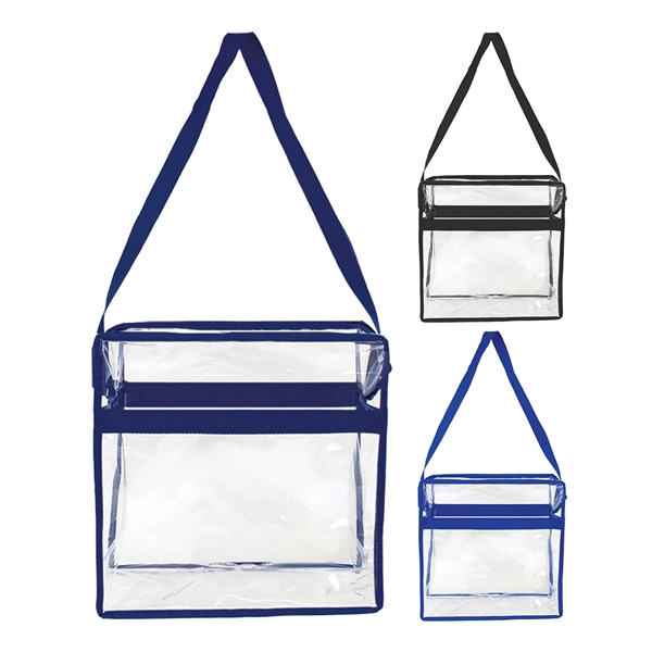Clear PVC Messenger Tote Bag - Image 2