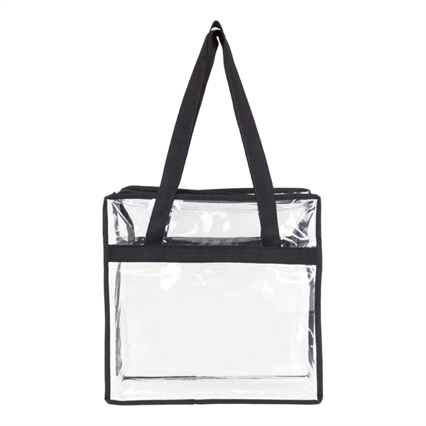 Clear Zippered Tote Bag - Image 3