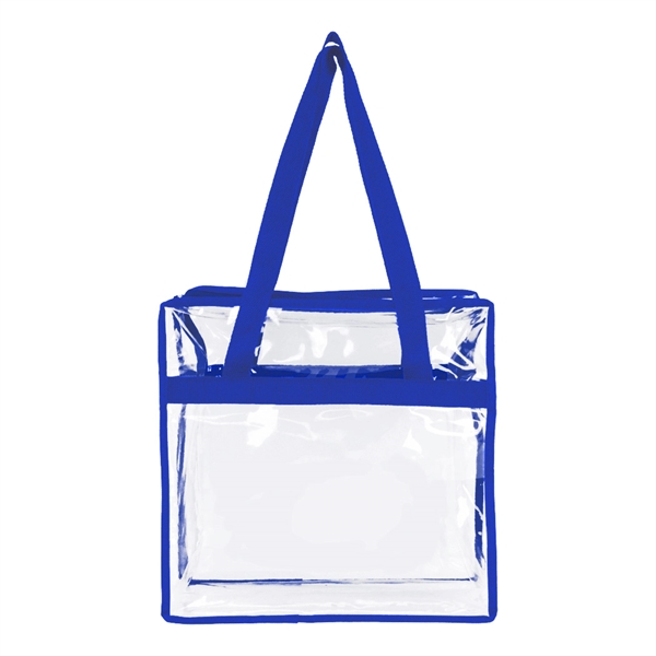 Clear Zippered Tote Bag - Image 5