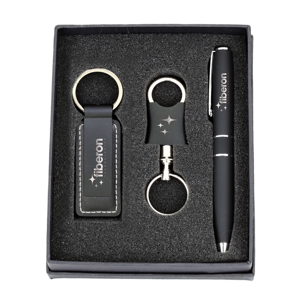 Metal Pen & Keychain Gift Set - Image 2