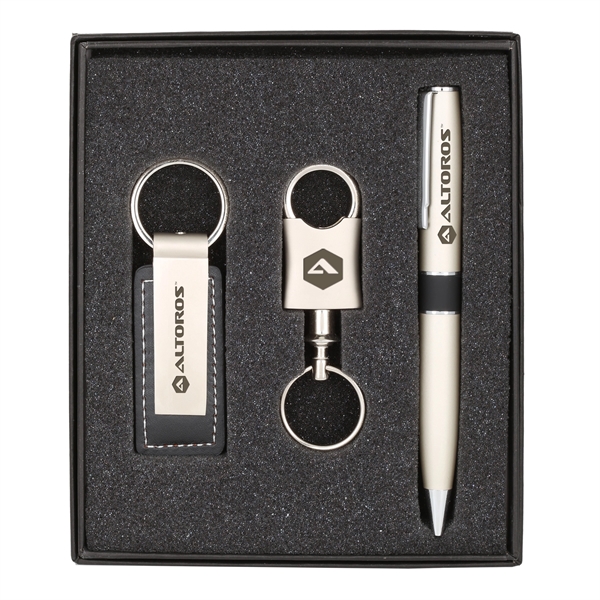 Metal Pen & Keychain Gift Set - Image 3