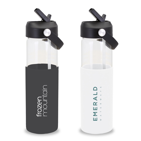 Lucid 20oz. Glass Bottle with Silicone Sleeve - Image 1