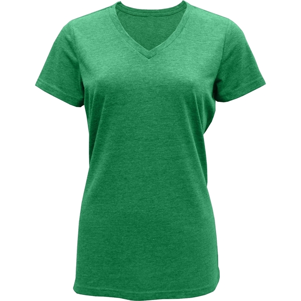 Ladies Tri-Blend V-neck T-Shirt - Image 3