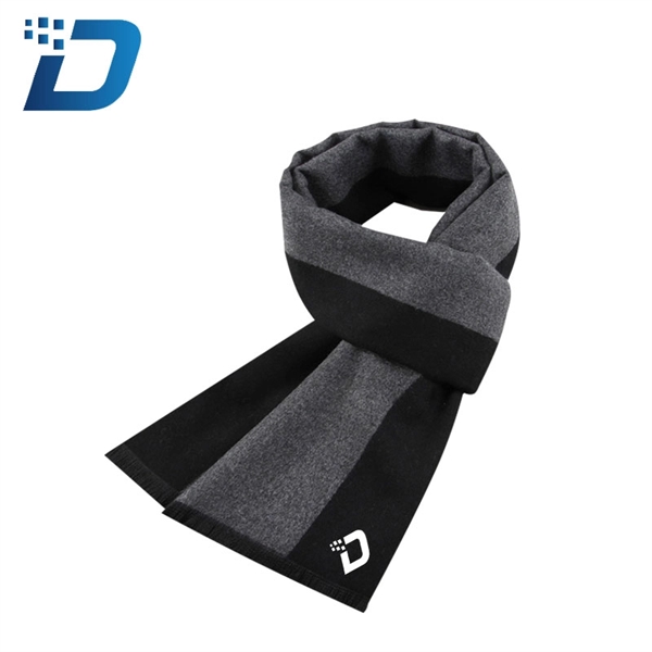 Men's Silk Autumn And Winter Warm Brushed Scarf - Image 2