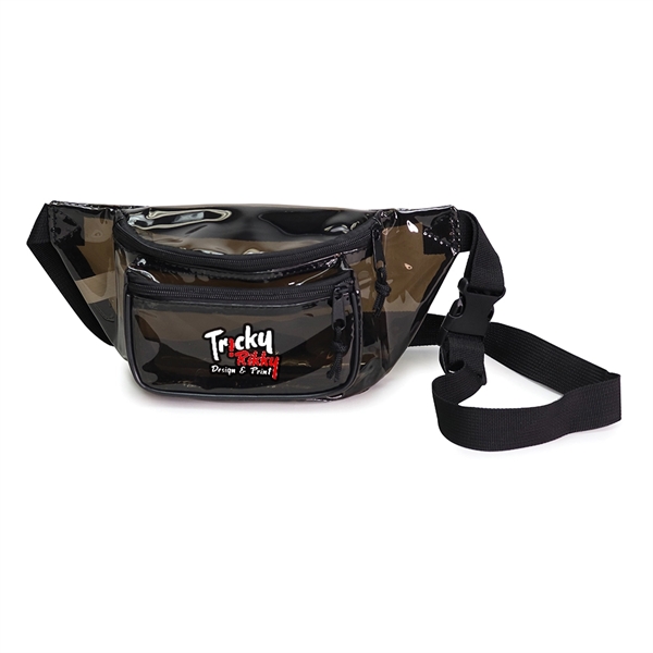 Translucent Black 3-Zipper Fanny Pack - Image 1