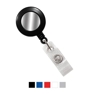 Round Solid Opaque Plastic Clip-on Badge Reel
