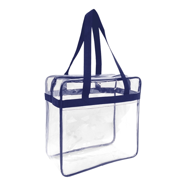 Clear Stadium Zipper Tote Bag - Image 4