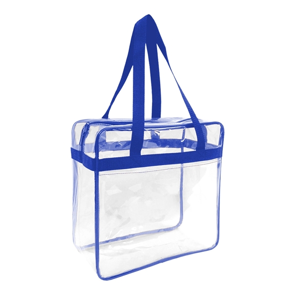 Clear Stadium Zipper Tote Bag - Image 6