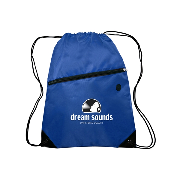 GLOBE TROTTER Drawstring Backpacks with Pocket - Image 4