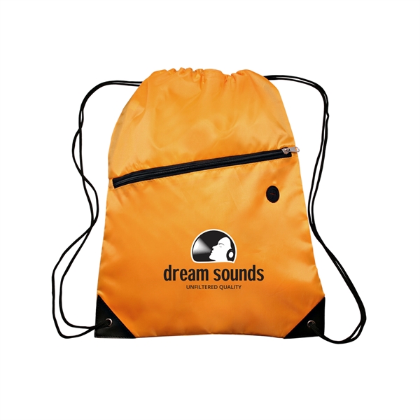 GLOBE TROTTER Drawstring Backpacks with Pocket - Image 7