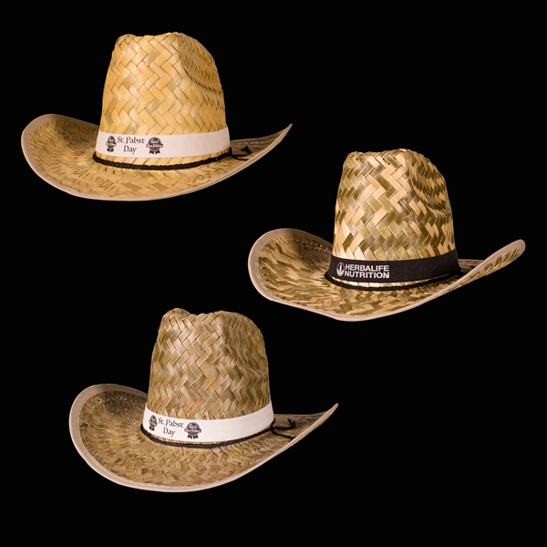 Western Cowboy Hat with Imprinted Hat Band - Image 4