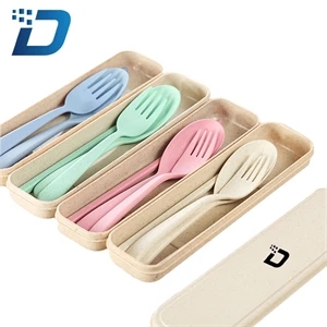 Wheat Straw Portable Cutlery Three-piece Set