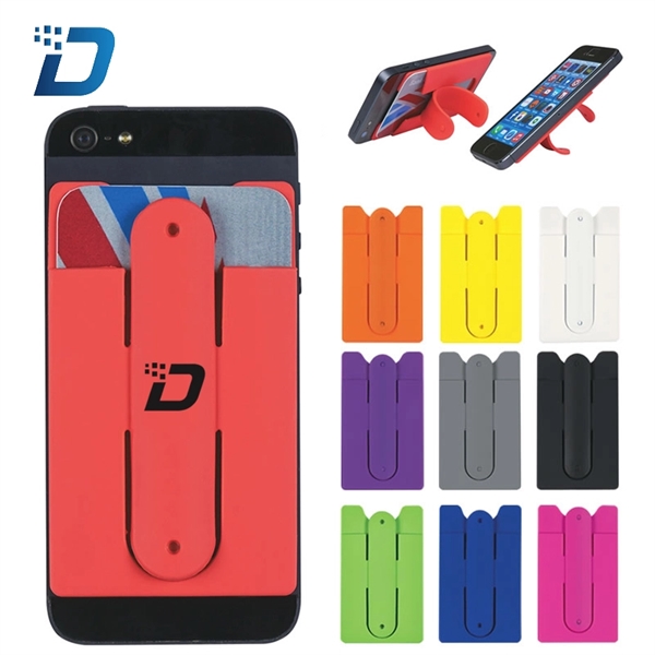 Silicone Phone Wallet Stand - Image 1