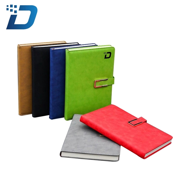 Creative Faux Leather Office Notebook With Buckle - Image 1