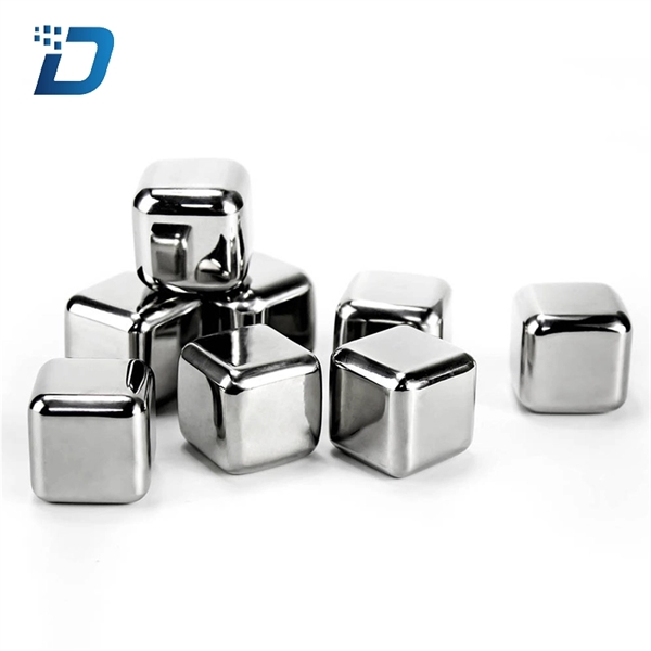 8 PC Reusable Stainless Steel Ice Cubes Set - Image 2